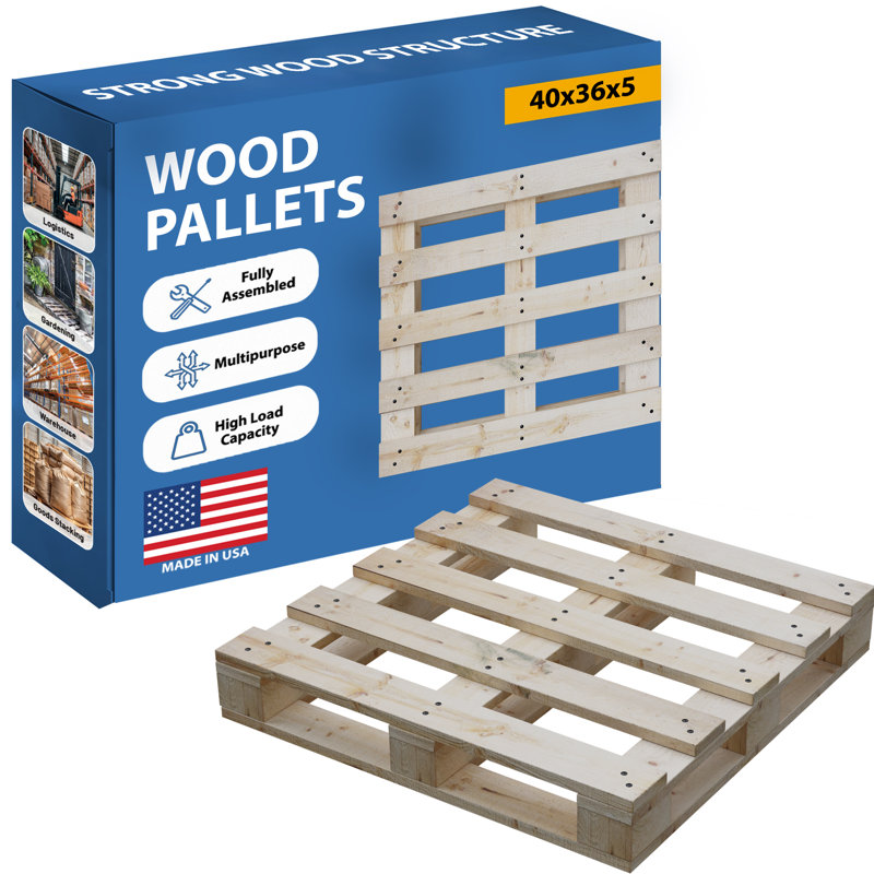 Palettes en bois Pallet4way2, H 5 po x l 36 po x P 40 po