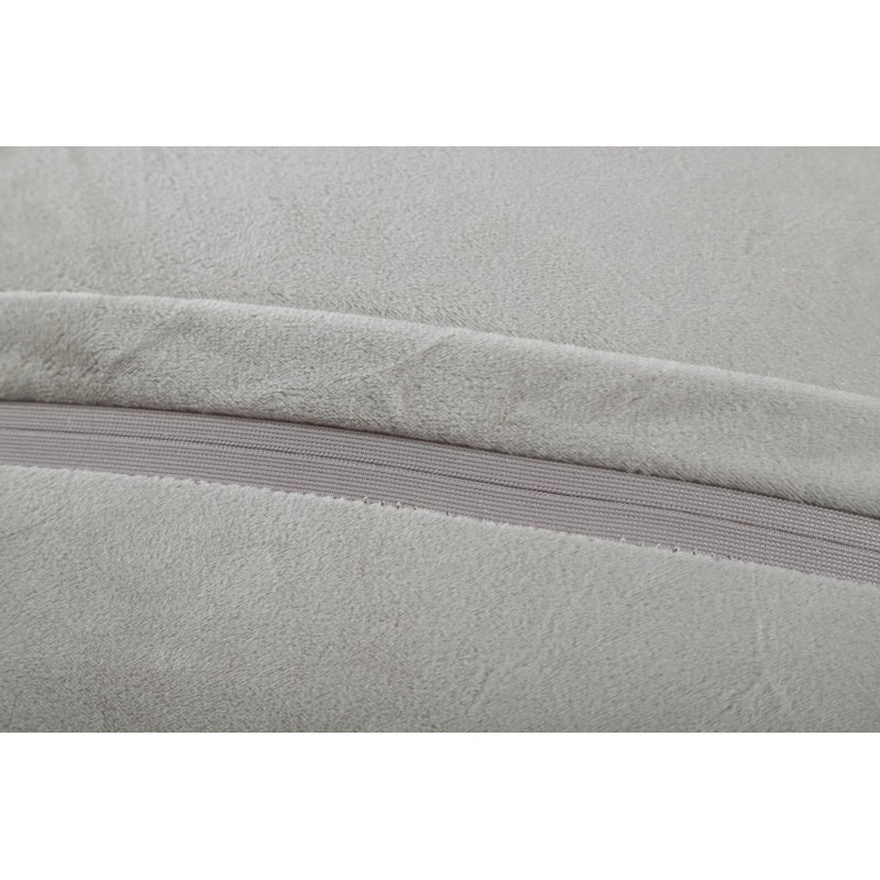 Coussin à poils longs 20 po x 20 po Mateos Collection, Bleu / gris / blanc