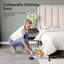 Heavy Duty Clothes Rail 238kg (525lbs) Capacity, Extendable Hanging Rack with Lockable Wheels & Shelves-464604473