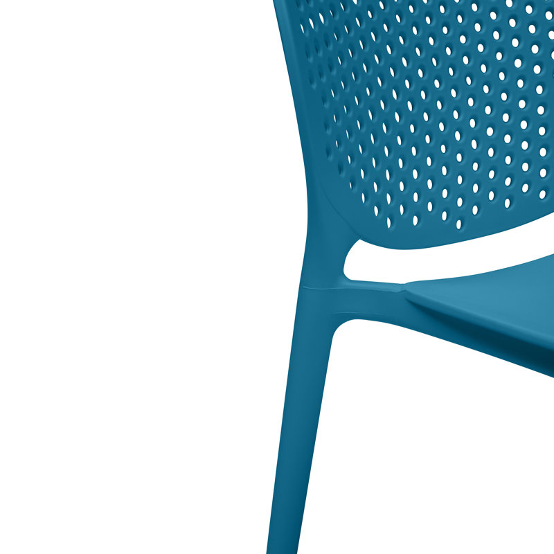 Bailey Stacking Patio Dining Chair, Navy Green