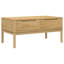 Table basse Ebern Designs FLORO 39 po x 21,9 po x 17,7 po en bois de pin massif-1802444890