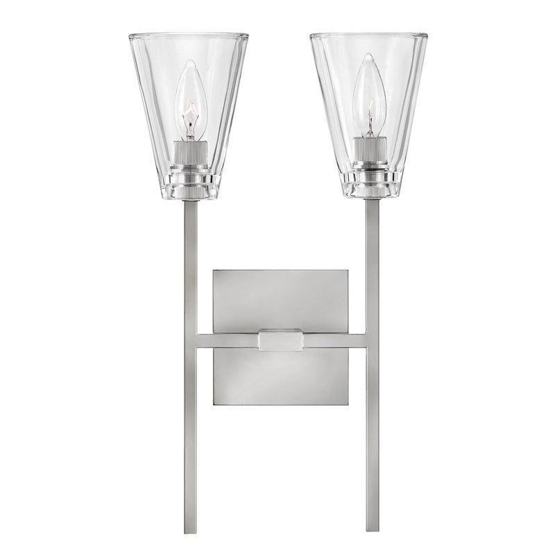 Auden Large Two Light Bath Vanity, Polished Nickel