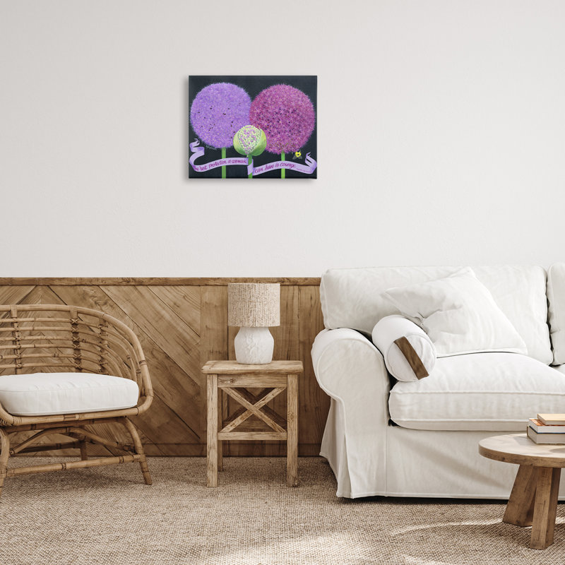 Art mural sur toile, "Feminine Courage Quote" par Ann Jasperson, H 16 po x l 20 po