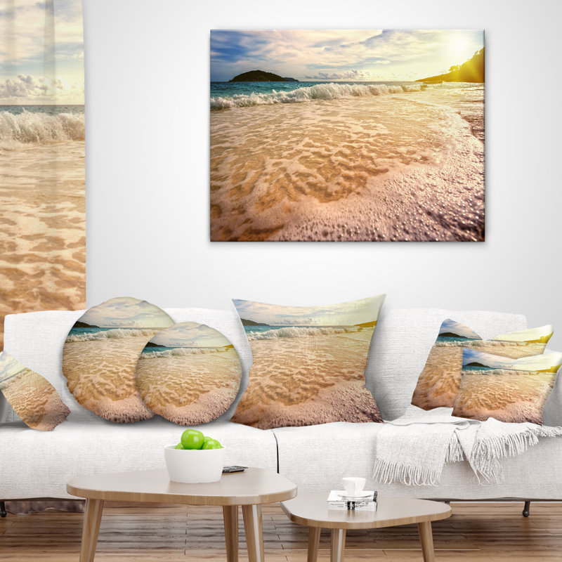 Coussin Seashore, 16 po x 1 po, Carré
