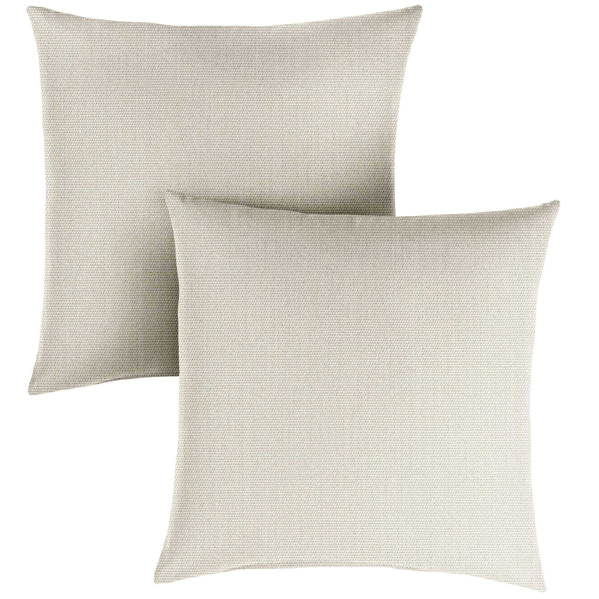 Ashish Outdoor Sunbrella Rectangular Pillow Cover & Insert, Ivory, Square 16"