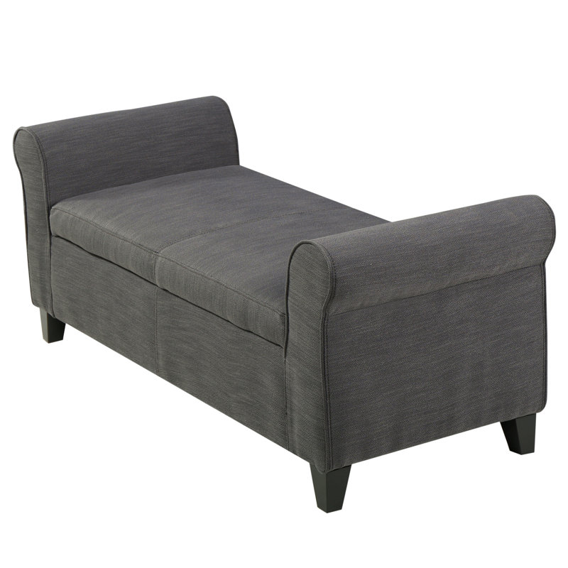 Armed Storage Bench, Gray