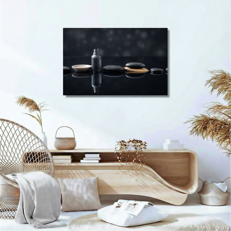 Ensemble de 1 reproduction d'art sur toile Zen Stone, H 20 po x l 30 po, Toile tendue