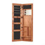 Armoire pour armoire à bijoux en bois massif avec miroir pleine grandeur, verrouillable au mur 47,5 x 14,3 po avec lumière DEL-1939354824