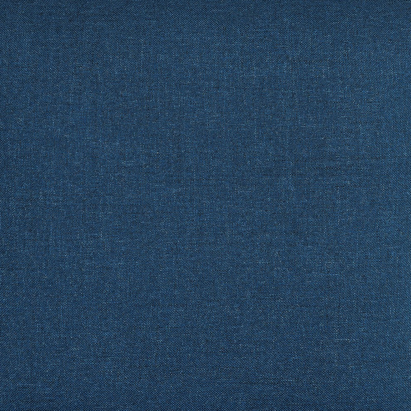 2 tabourets de comptoir rembourrés avec décoration cloutée - bleu, structure de siège rabattable, pieds en bois massif noyer moyen, argent mat, niveleurs réglables