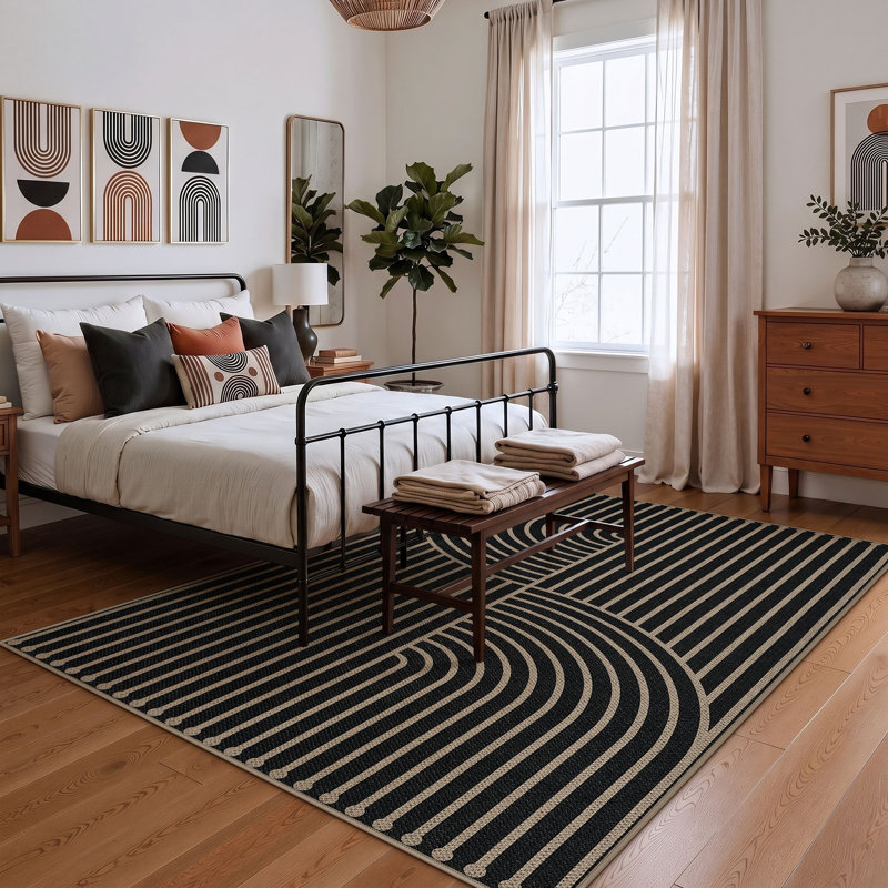 Woven Jute Non-Slip Area Rug