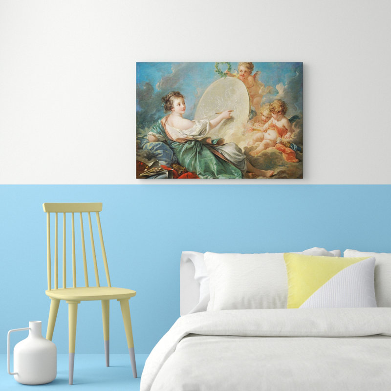 Painting of a Cupid by Francois Boucher - Wrapped Canvas, 70cm H x 100cm W
