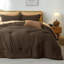 Ensemble de couette prélavée Suncomfy pour lit king, 7 pièces, bleu marine-134073162-135727820