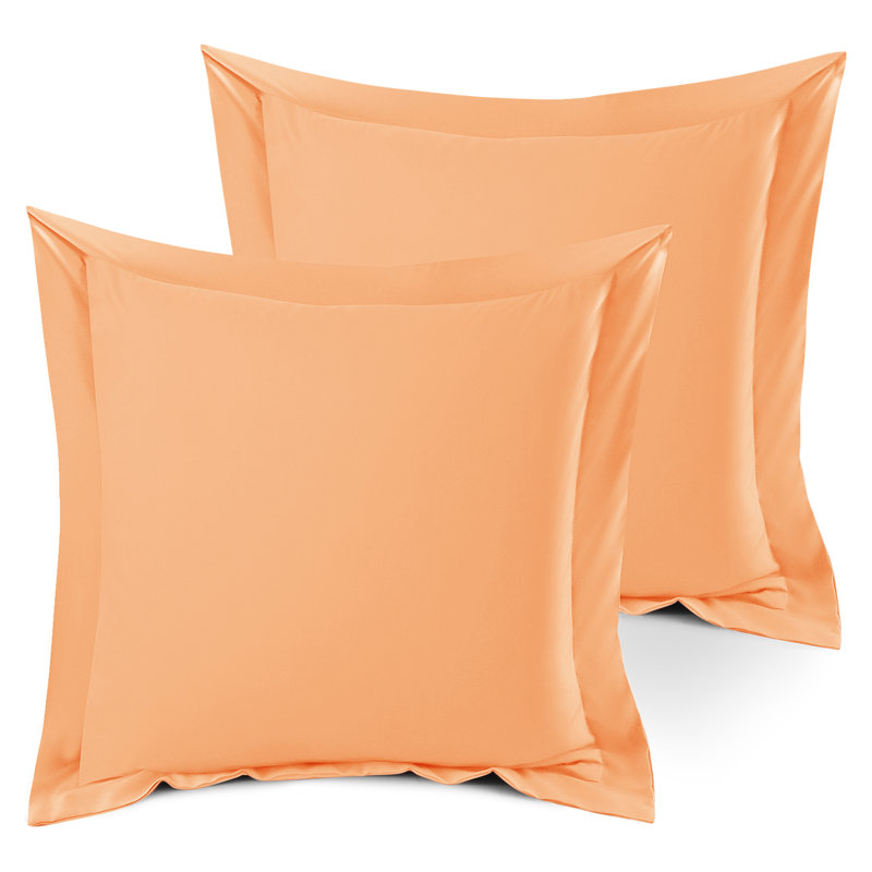 Taie décorative 100% polyester , 18 po x 18 po, Orange clair