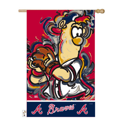Drapeau de jardin en polyester 28 po x 13 po MLB