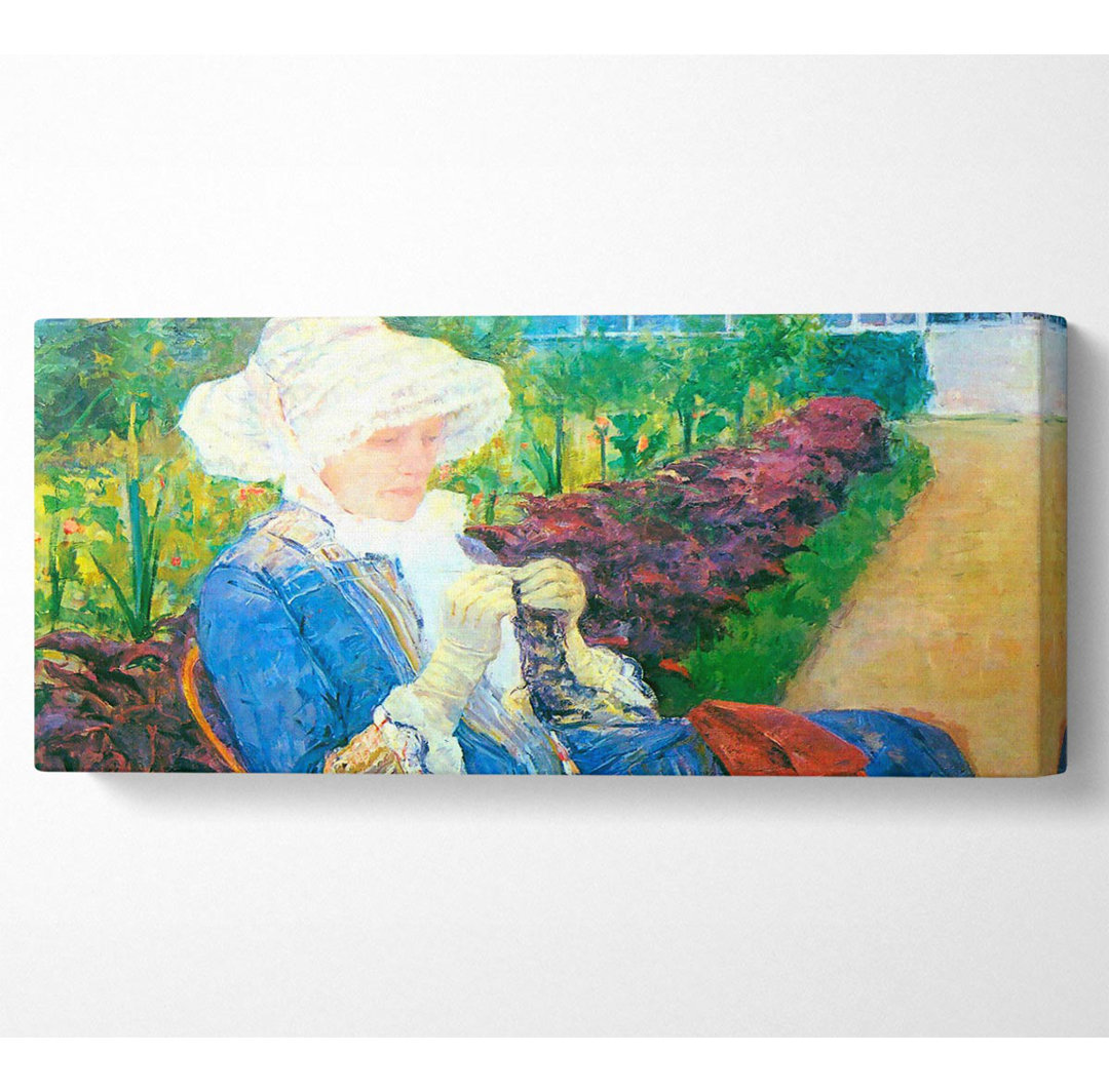 Mary Cassatt Lydia im Garten von Marly Panoramaleinwand