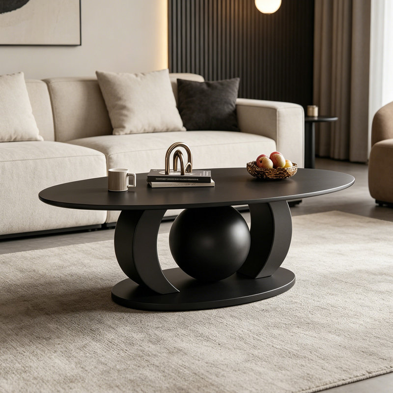 Carolan, H 15,74 po x L 47,24 po x l 23,62 po, Noir