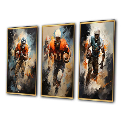 " Football Turbulent Touchdowns " 3 - Pieces