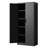 Metal Garage Storage Cabinet, Black Tool Steel Locking Cabinet With Doors And Shelves, Tall Cabinets For Garage Storage Systems Lockable File Cabinet For Home Office, Classroom/Pantry