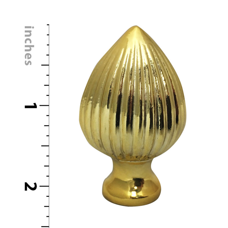 Faîteau lampe à poires à côtes, Laiton poli