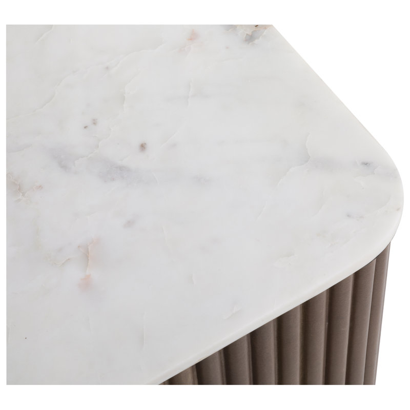 Dimitri Marble Cocktail Table, White