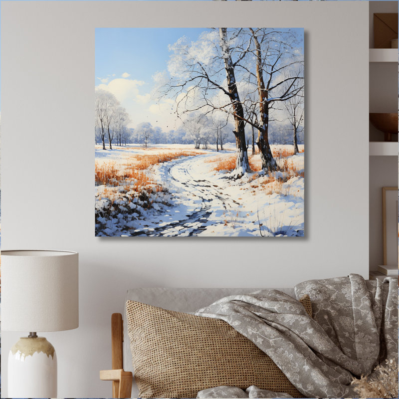 "Forest Winters Embrace Landscape II", reproduction d'art sur toile, 30" H x 30" W, Toile tendue