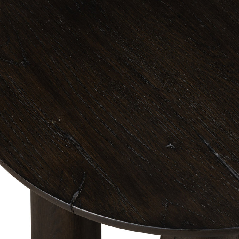 Cooper Solid Wood End Table, Smoked Black