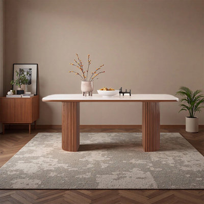 Simple, retro and fashionable dining table