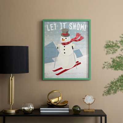 Let It Snow Framed Print - Solid Wood