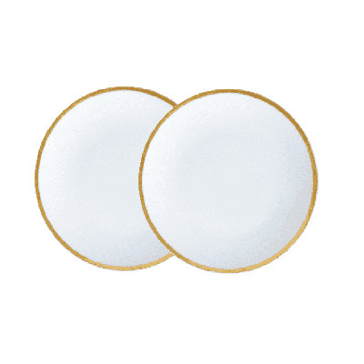 Golden Edge Bone China Salad/Dessert Plate