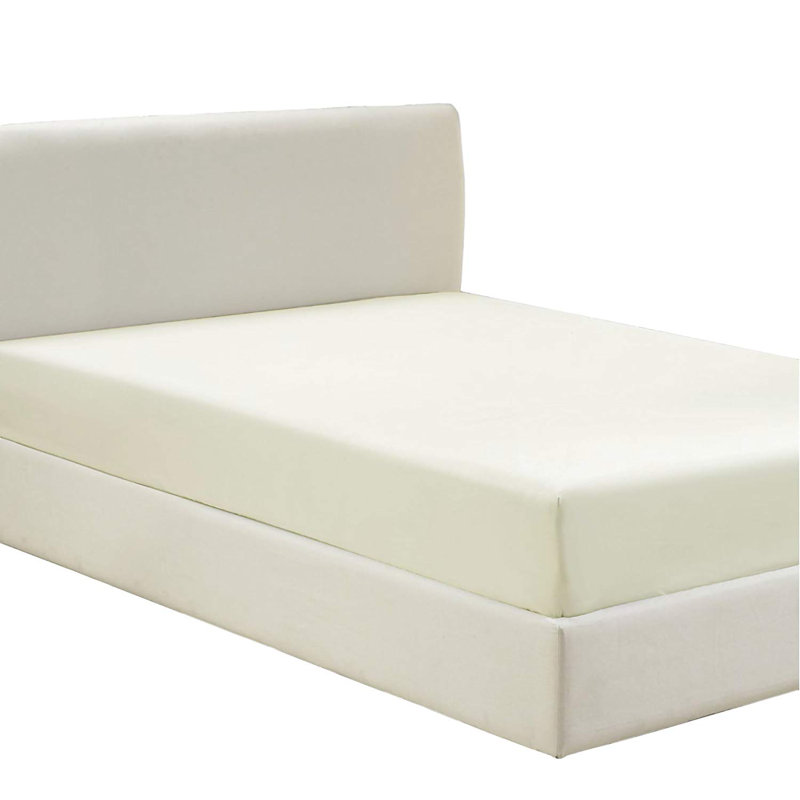 Percale Cotton Blend Fitted Sheet, Ivory, Twin 48-inch Fitted Sheet