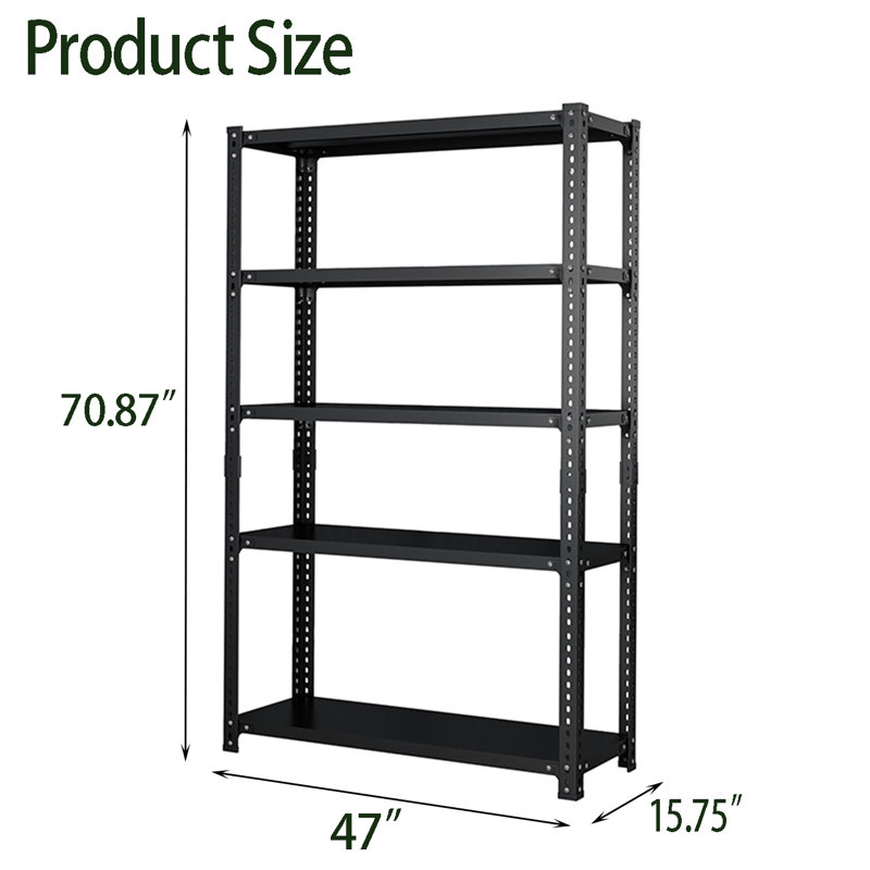 Support de rangement intérieur, Noir, 70.87" H x 47" x 15.75" D