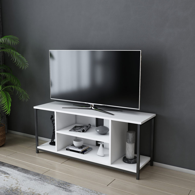 TV Stand, White/Black