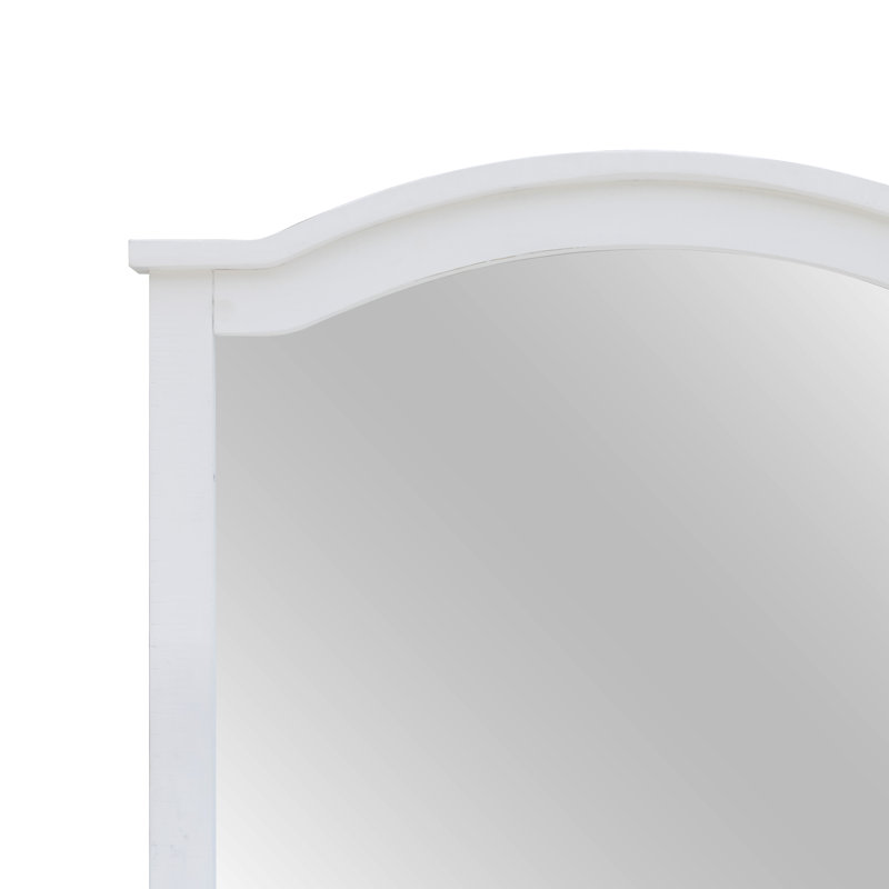 Epes Solid Wood Mirror, Vintage White