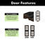 Porte de grange non assemblée et finie en verre de 8 po de 42 po x 84 po Homacer de Homacer-128840047