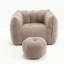 Luxueux fauteuil à billes en microfibre avec rembourrage en mousse souple de première qualité pour un confort et une durabilité ultimes-111878103