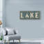 «Lake Lodge V Blue», art textuel sur toile tendue-33425775