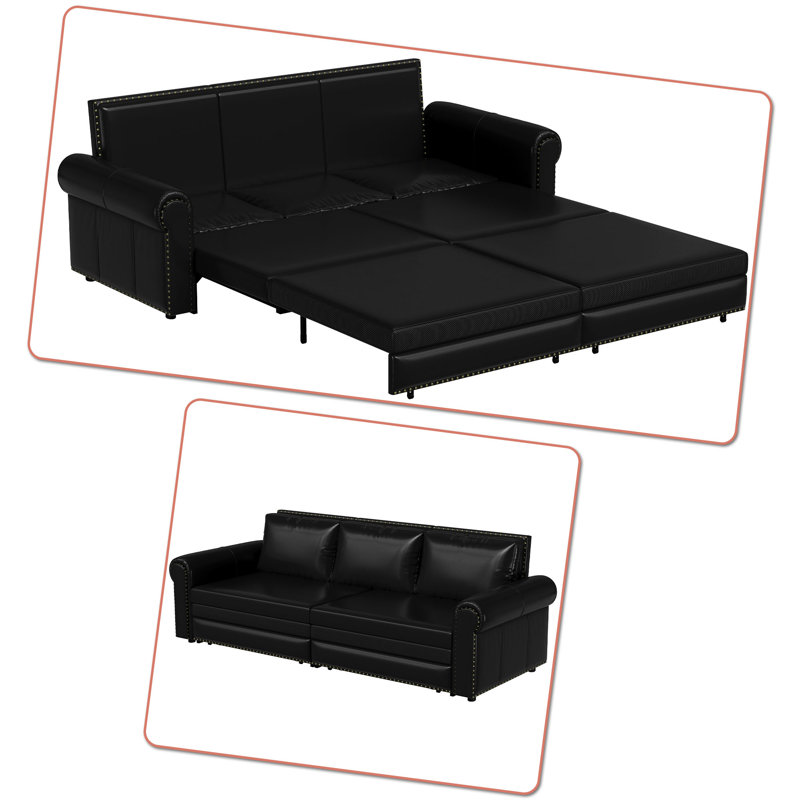 Canapé-lit convertible Classic Elegant, Noir