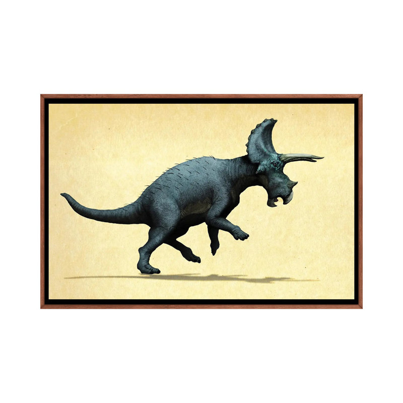 Lateral View Of A Triceratops by Paulo Leite Da Silva - Print on Canvas