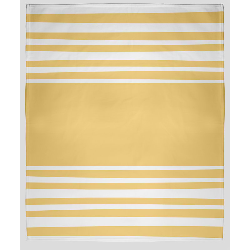 Jeté en molleton Stripe A Balance, L 30 po x L 40 po, 1.75, Jaune