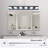 6-Lamp Black Dimmable LED Industrial Vanity Light