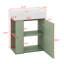 Meuble-lavabo flottant de 21,6 po avec porte à fermeture douce, meuble-lavabo mural avec lavabo en céramique, rangement à gauche-115698788