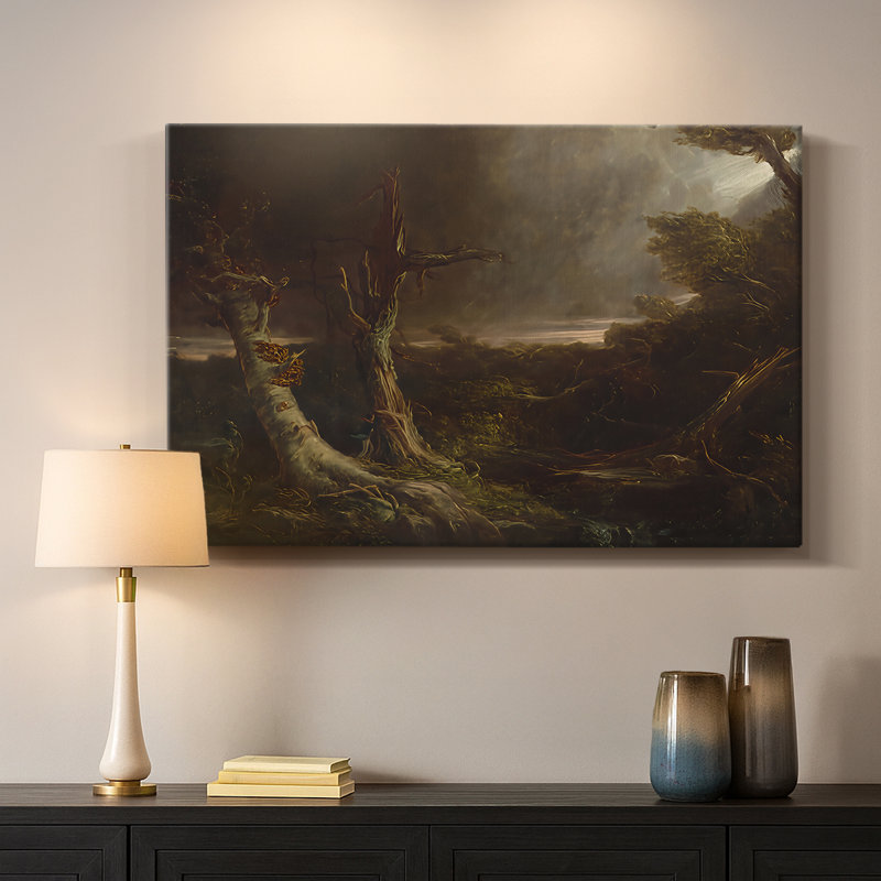 Une tornade dans le désert (ou tornade dans une forêt américaine) - Thomas Cole - toile tendue avec châssis - 1831, 24 x 36