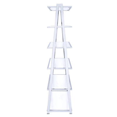 Stylish White And Bookshelf With 6 Shelves - Home Organization Essential Piece 6-Shelf Fashionable Decorative Storage