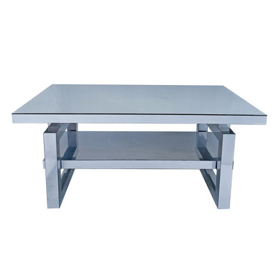 Coffee Table, Tea Table with Shelf for Living Room