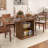 Fluted Extendable Dining Room Table For 4-6, 47-65 Inch Rectangle Kitchen Dining Table With Sliding Door, Storage-1884457046