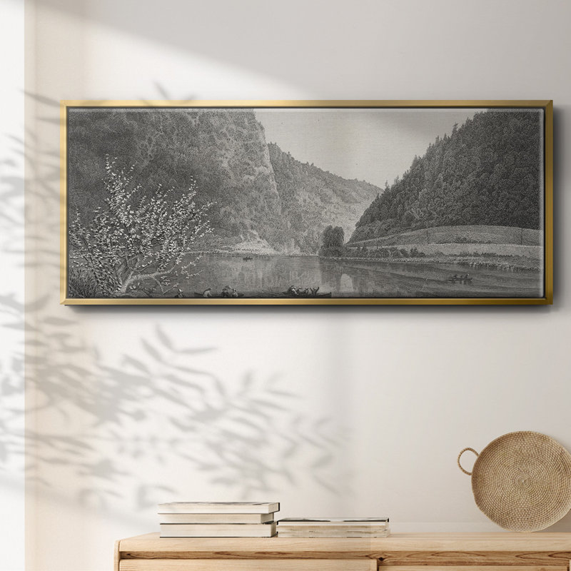 Delaware Water Gap- Framed Canvas, 20" H x 50" W