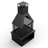 Zien 42.52" H Iron Wood Burning Outdoor Fireplace Chiminea