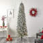 Sapin de Noël artificiel élancé avec lumières DEL-1923487900-2002601902