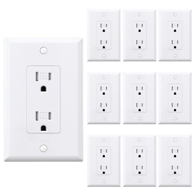 Prise simple inviolable standard de 15 ampères