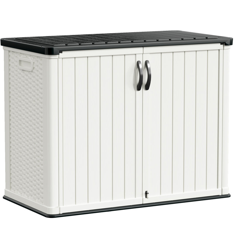 Secure Outdoor Storage, the Versatile Weather-resistant Cabinet，Without Shelves, White